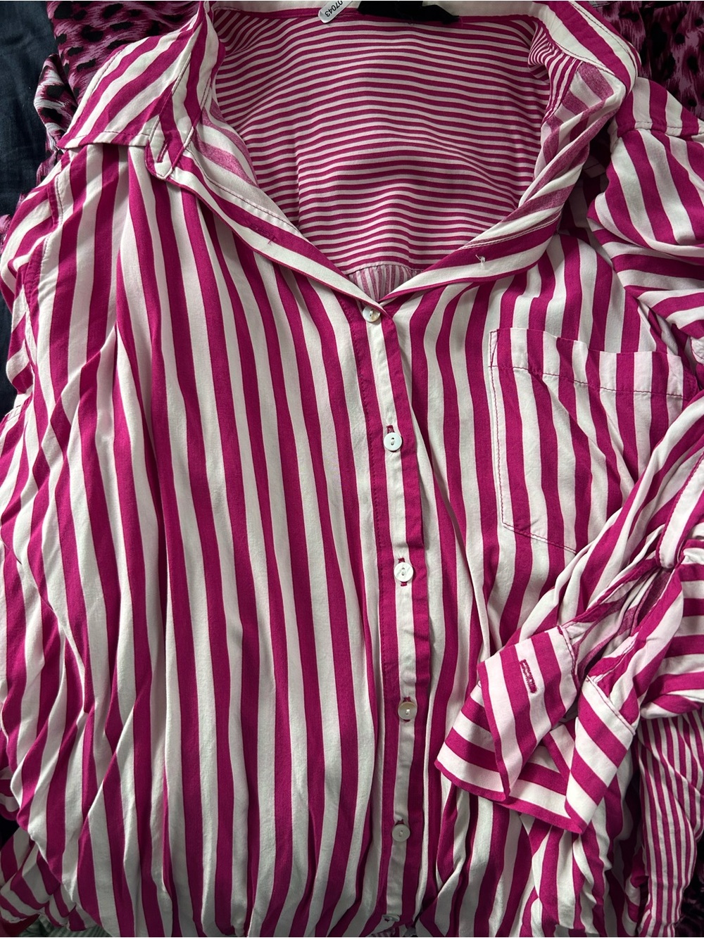 Striped Button-Front Women's Shirt